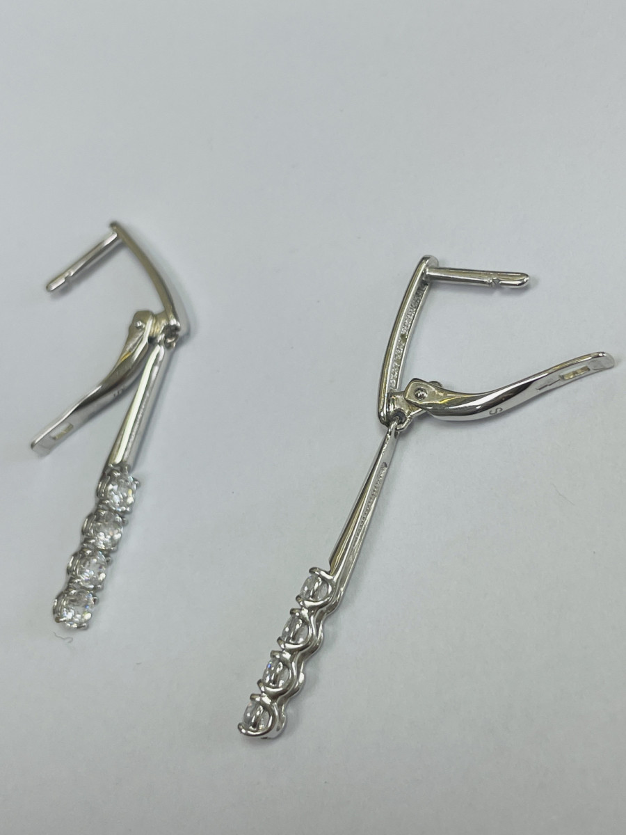 Красивые серьги из белого золота Арт 2860 Красивые серьги из белого золота Арт 2860