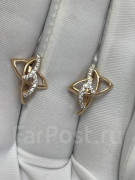   Серьги золото 585 пробы с фианитами арт С-2548