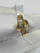  Серьги золото 585 пробы с фианитами арт С-2563
