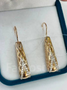  Серьги золото с фианитами 585 пробы   арт С-2682
