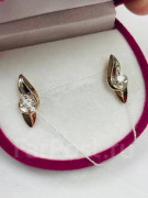  Серьги золото с фианитами 585 пробы   арт С-2693